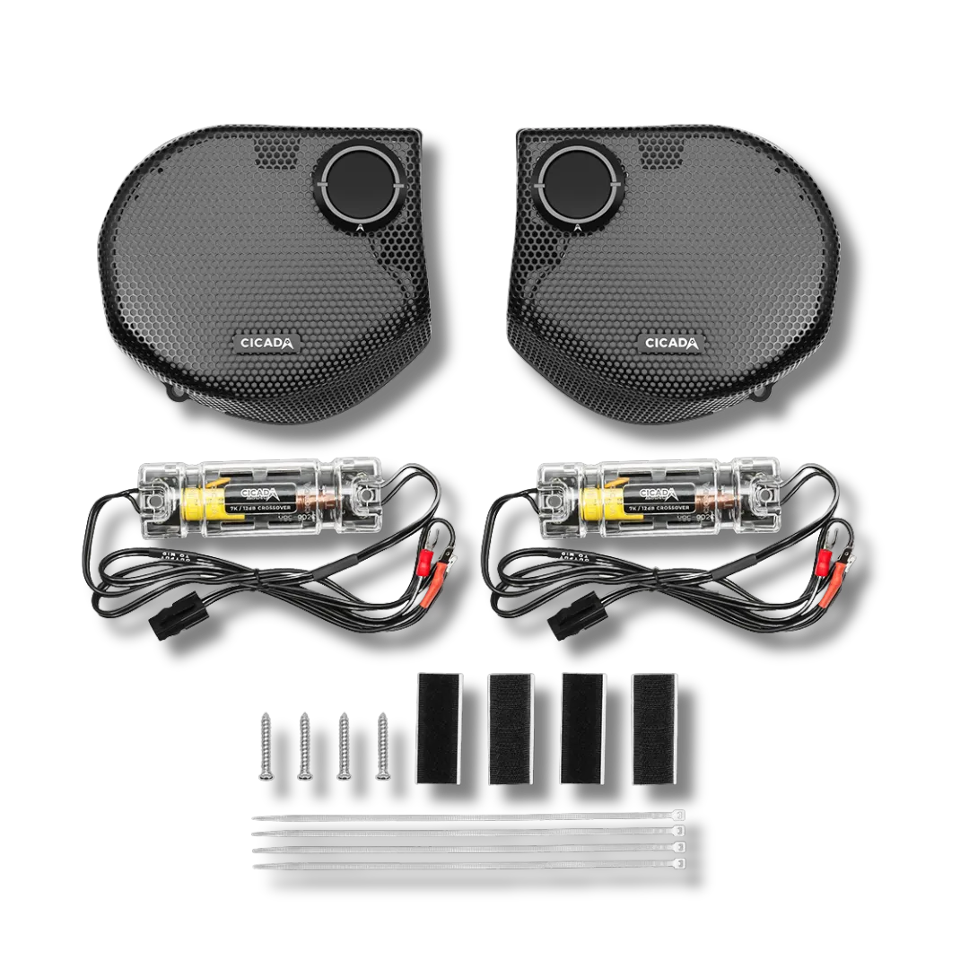 Cicada Audio 24FLXPCM-4X8SG — Level 4 PRO Full Stage Kit for 2024+ Street Glide® (1,400W DSP + Active Component Front & Rear)
