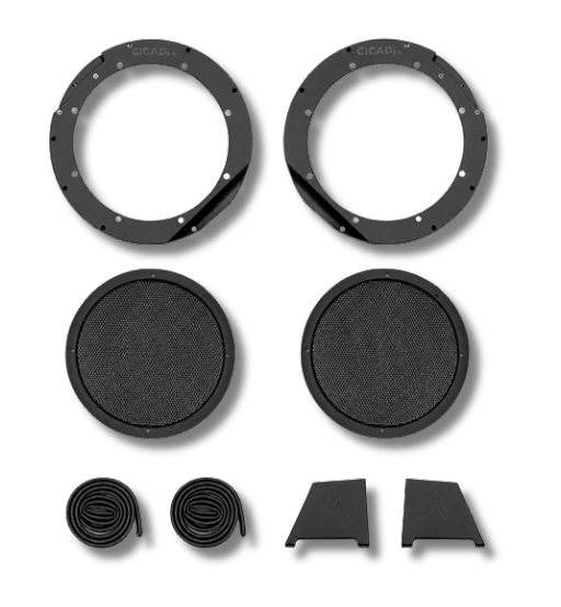 Cicada Audio 24HDBAG10LID69 – 2024+ Harley Assembled Saddlebag System with 10-inch Bag and 6x9-inch Lid Cutouts