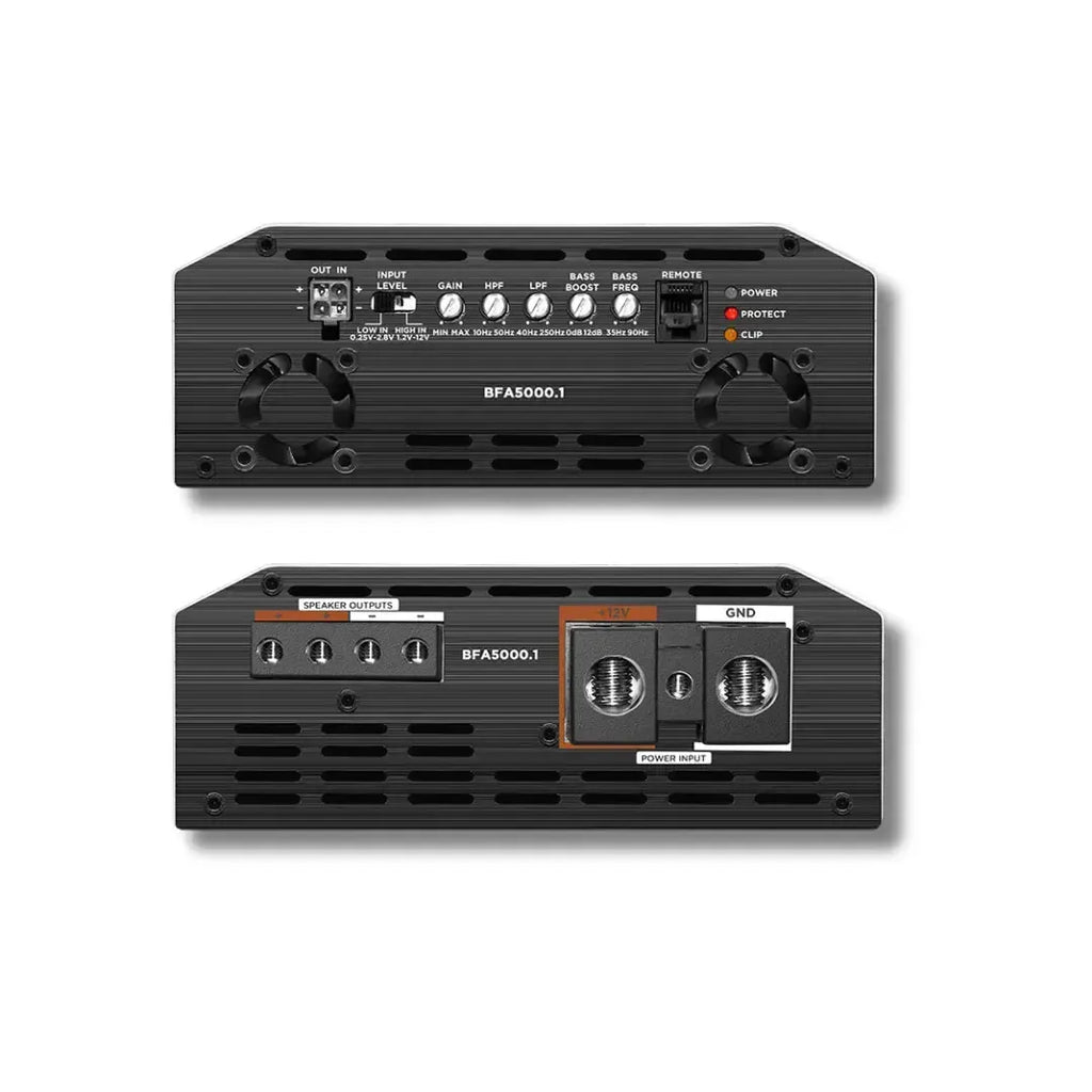 Cicada Audio BFA5000.1 — Extreme-Power 1-Channel Class-D Motorcycle Subwoofer Amplifier (5,000W RMS @ 2Ω)