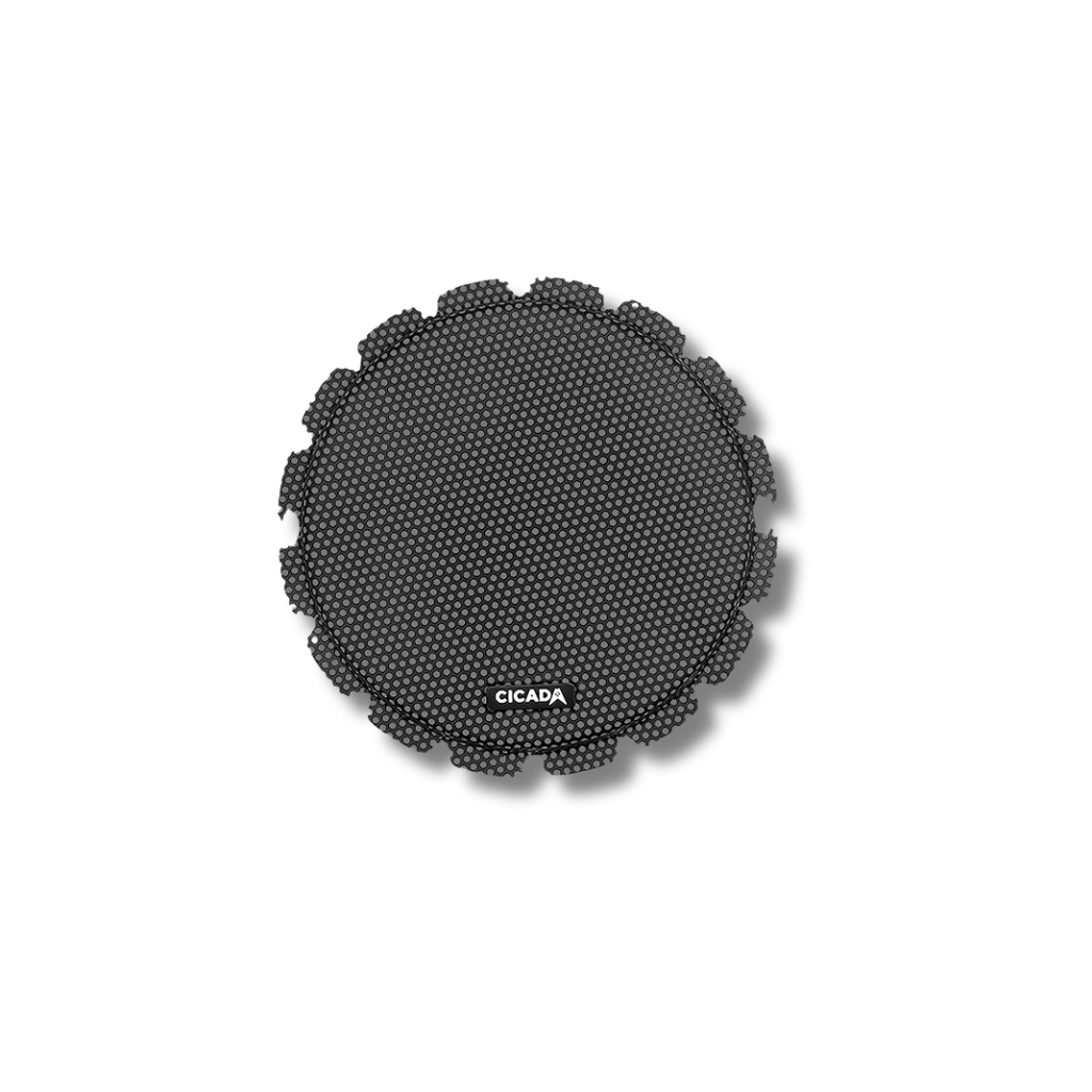 Cicada Audio CBG65F — 6.5″ Flush Style Billet Speaker Grilles (Black Aluminium Rings, Pair)