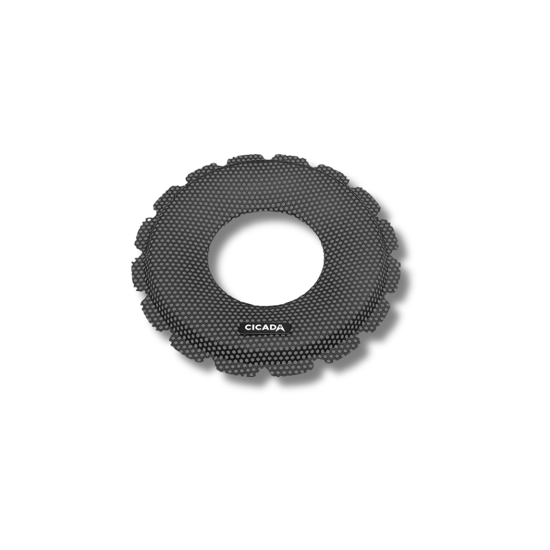 Cicada Audio CBG65F — 6.5″ Flush Style Billet Speaker Grilles (Black Aluminium Rings, Pair)