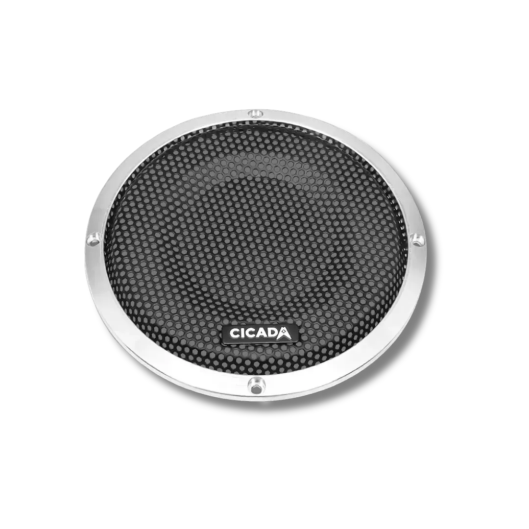 Cicada Audio CBG65FR — 6.5″ Flush Style Speaker Grilles (Raw Rings / Black Grilles)