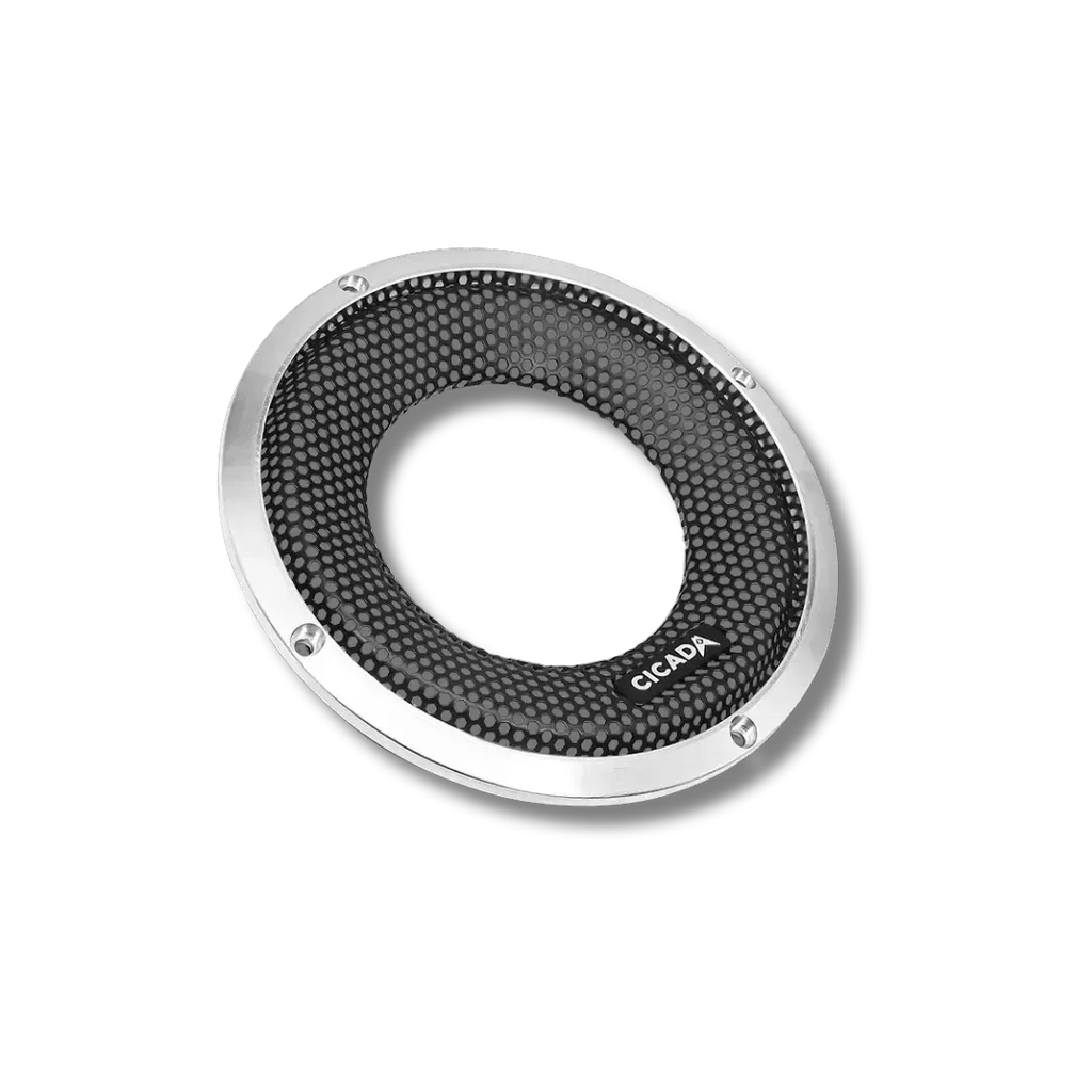 Cicada Audio CBG65FR — 6.5″ Flush Style Speaker Grilles (Raw Rings / Black Grilles)