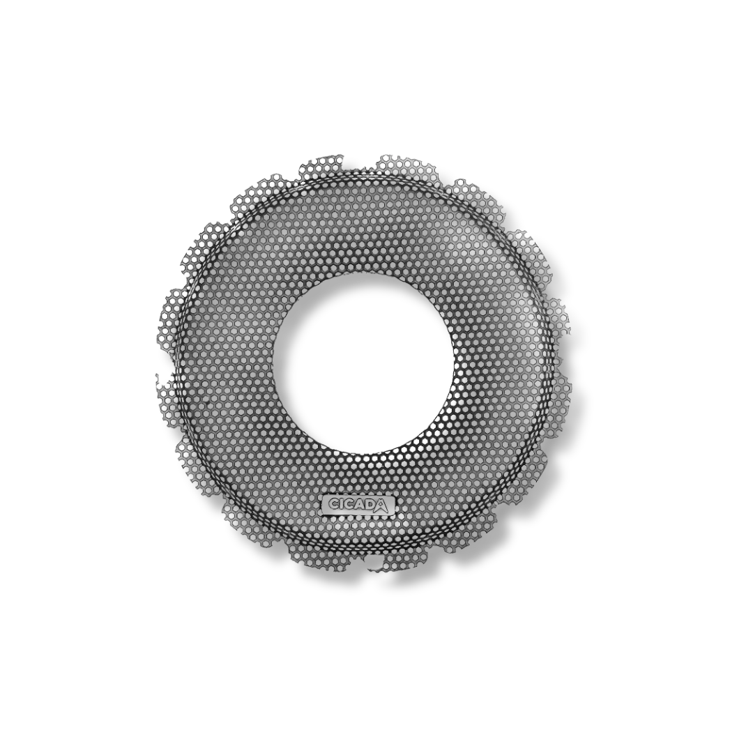 Cicada Audio CBG8F — 8″ Flush Style Billet Speaker Grilles (Black Aluminium Rings, Pair)