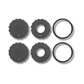 Cicada Audio CBG8F — 8″ Flush Style Billet Speaker Grilles (Black Aluminium Rings, Pair)