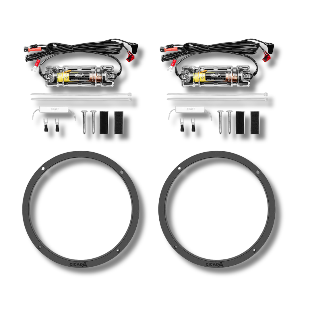 Cicada Audio CH65.2C — Larry Frederick Classic 6.5″ Horn Coaxial Motorcycle Speakers (2Ω)