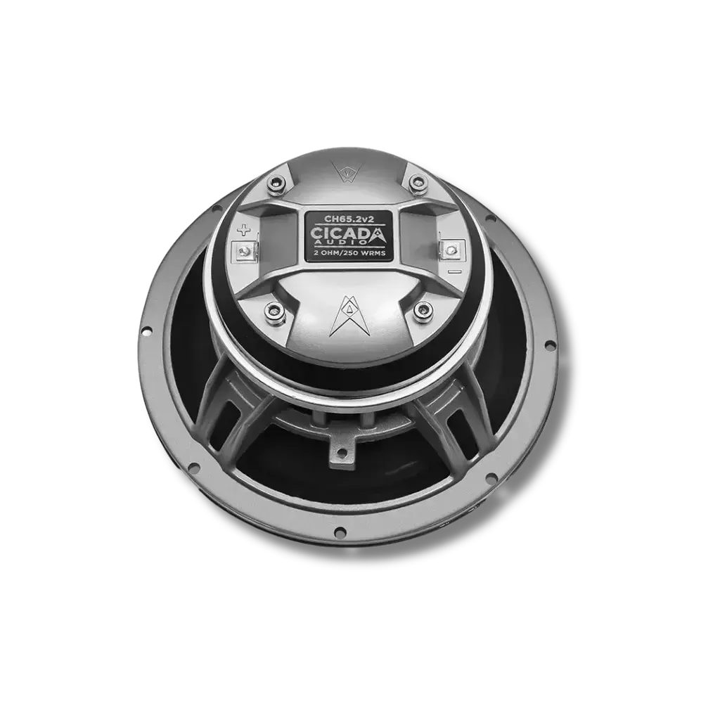 Cicada Audio CH65.2v2 — 6.5" High-Efficiency Horn Coaxial Motorcycle Speakers (2Ω)