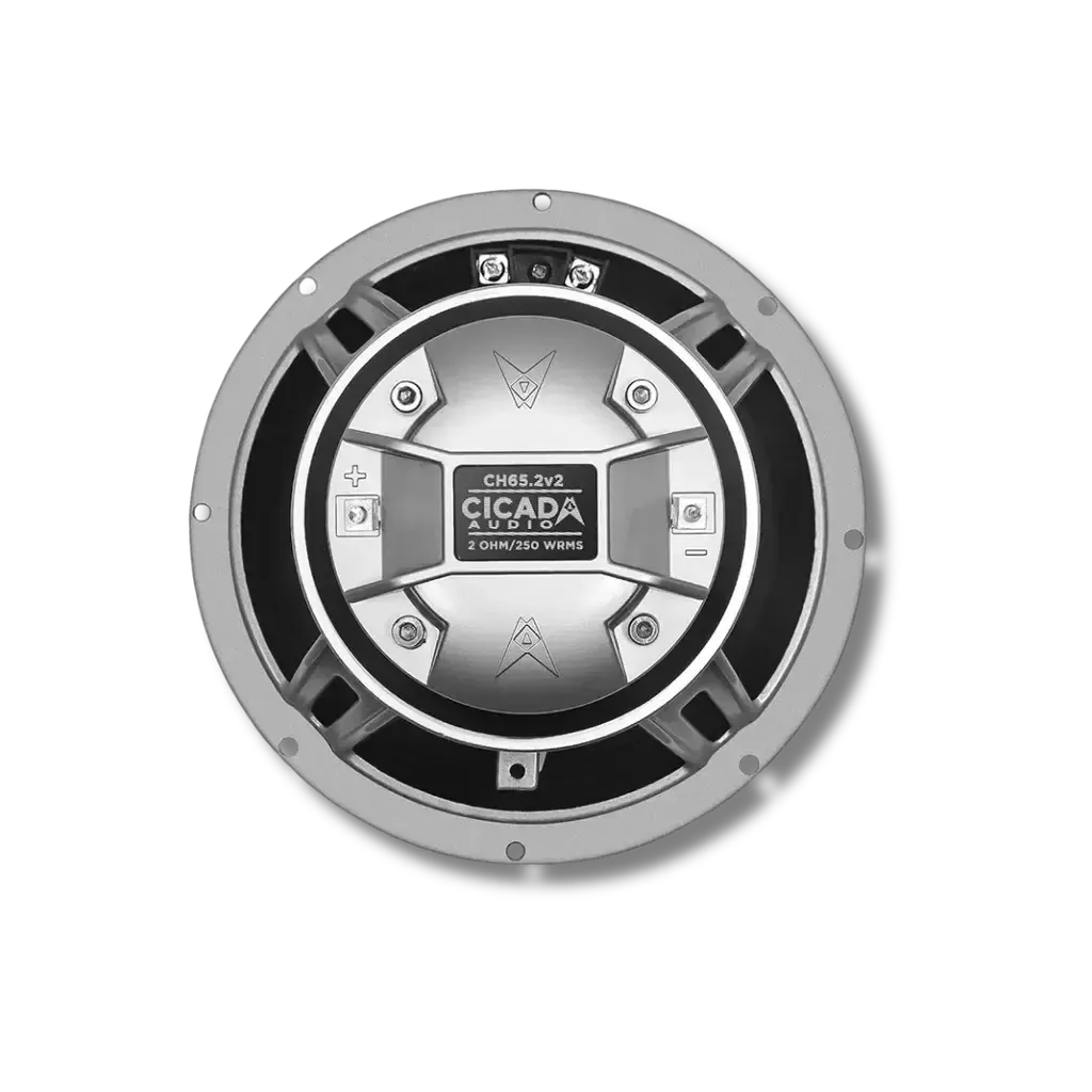 Cicada Audio CH65.2v2 — 6.5" High-Efficiency Horn Coaxial Motorcycle Speakers (2Ω)