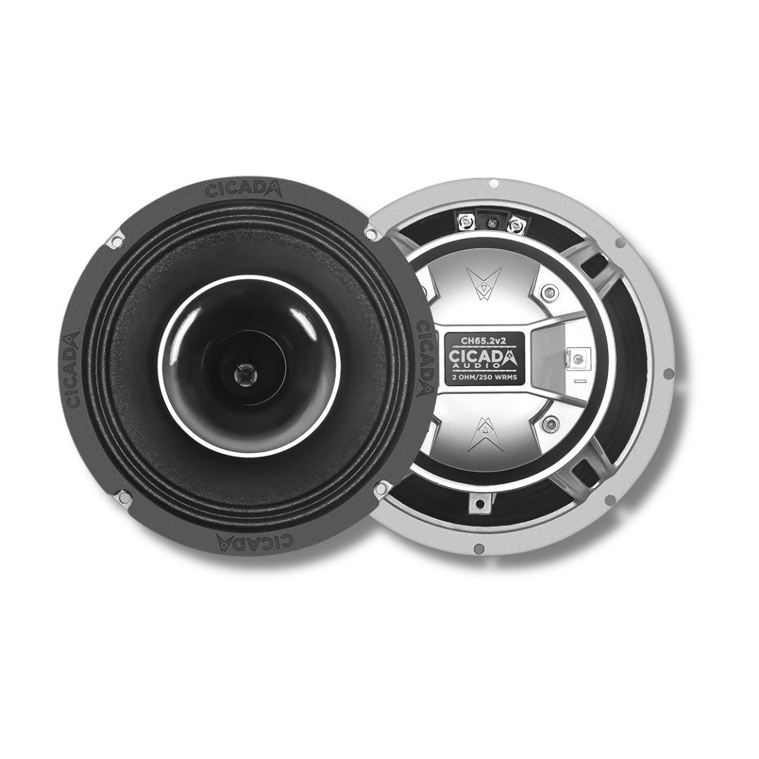 Cicada Audio CH65.2v2 — 6.5″ Horn Coaxial Motorcycle Speakers (2Ω)