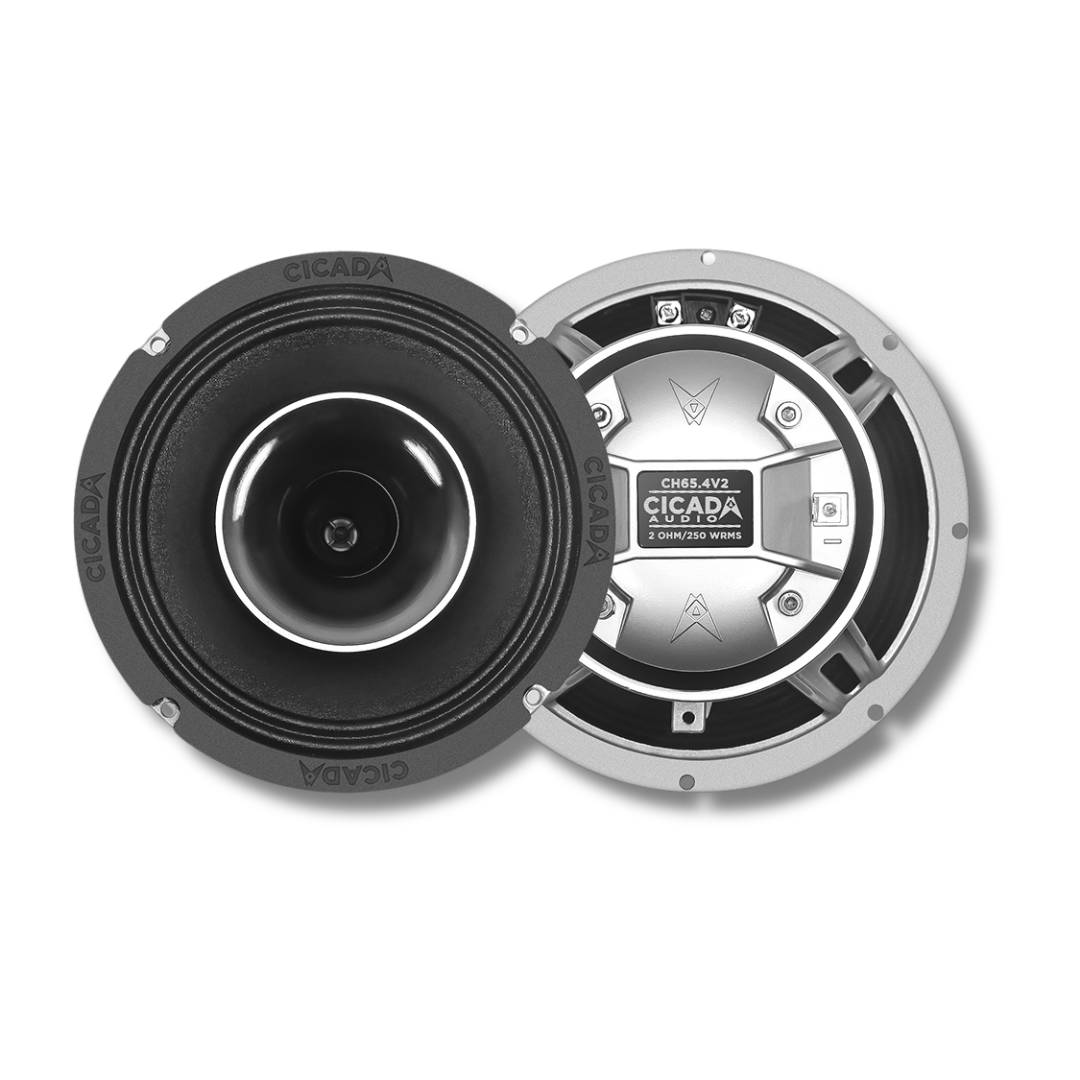 Cicada Audio CH65.4V2 — 6.5″ Horn Coaxial Motorcycle Speakers (4Ω)