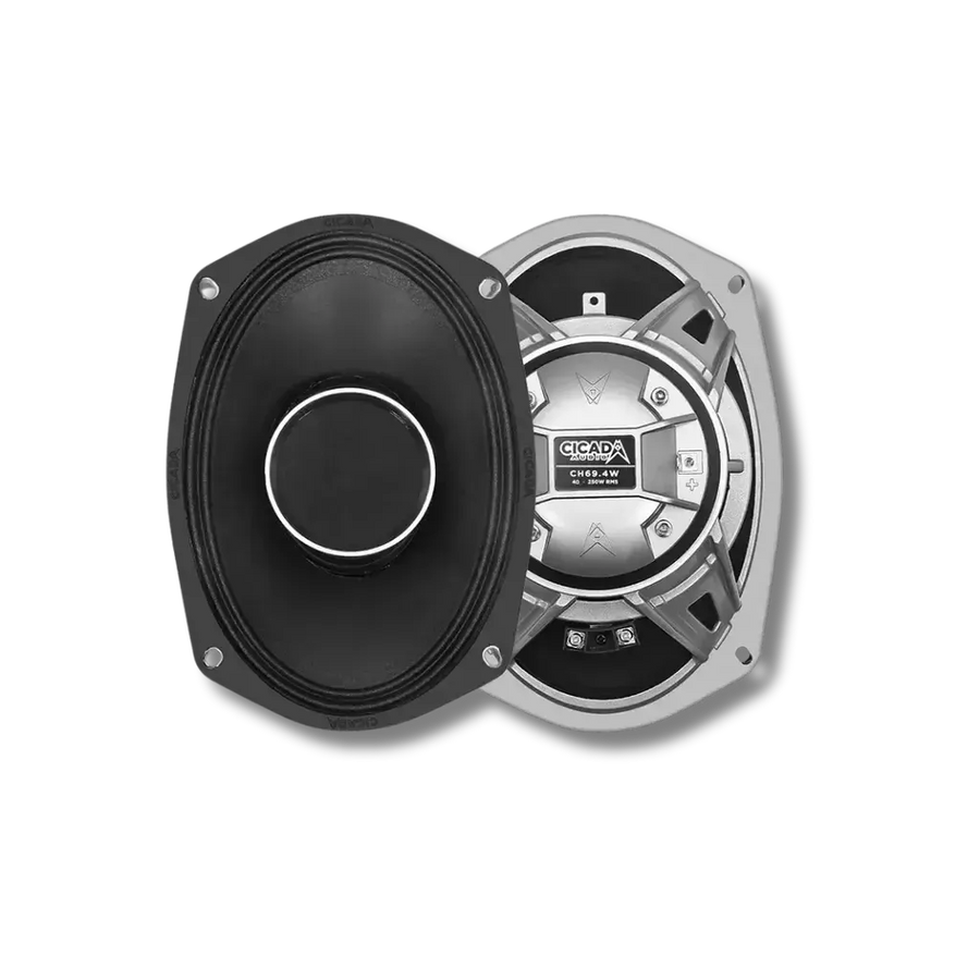 Cicada Audio CH69.4W — 6x9" All-Weather Horn Coaxial Motorcycle Speakers (4Ω)