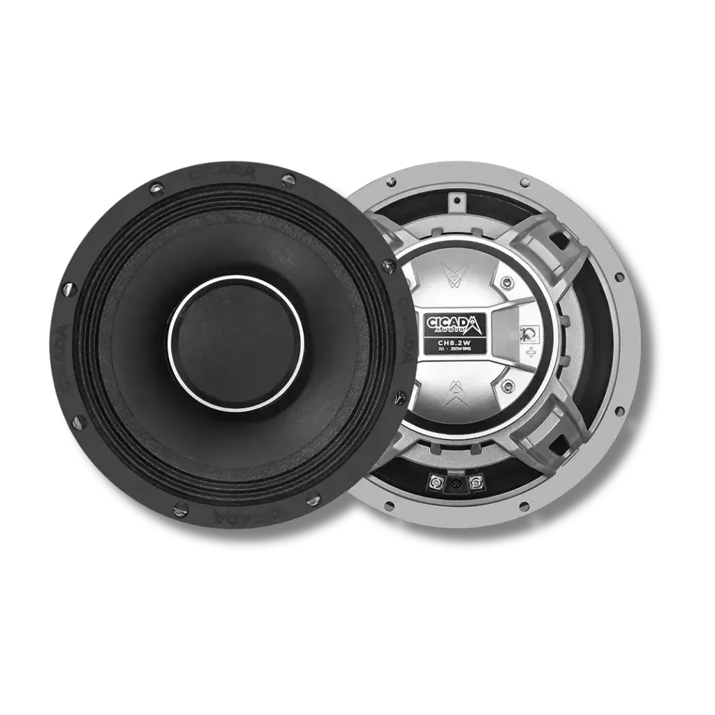 Cicada Audio CH8.2W — 8" All-Weather Horn Coaxial Motorcycle Speakers (2Ω)