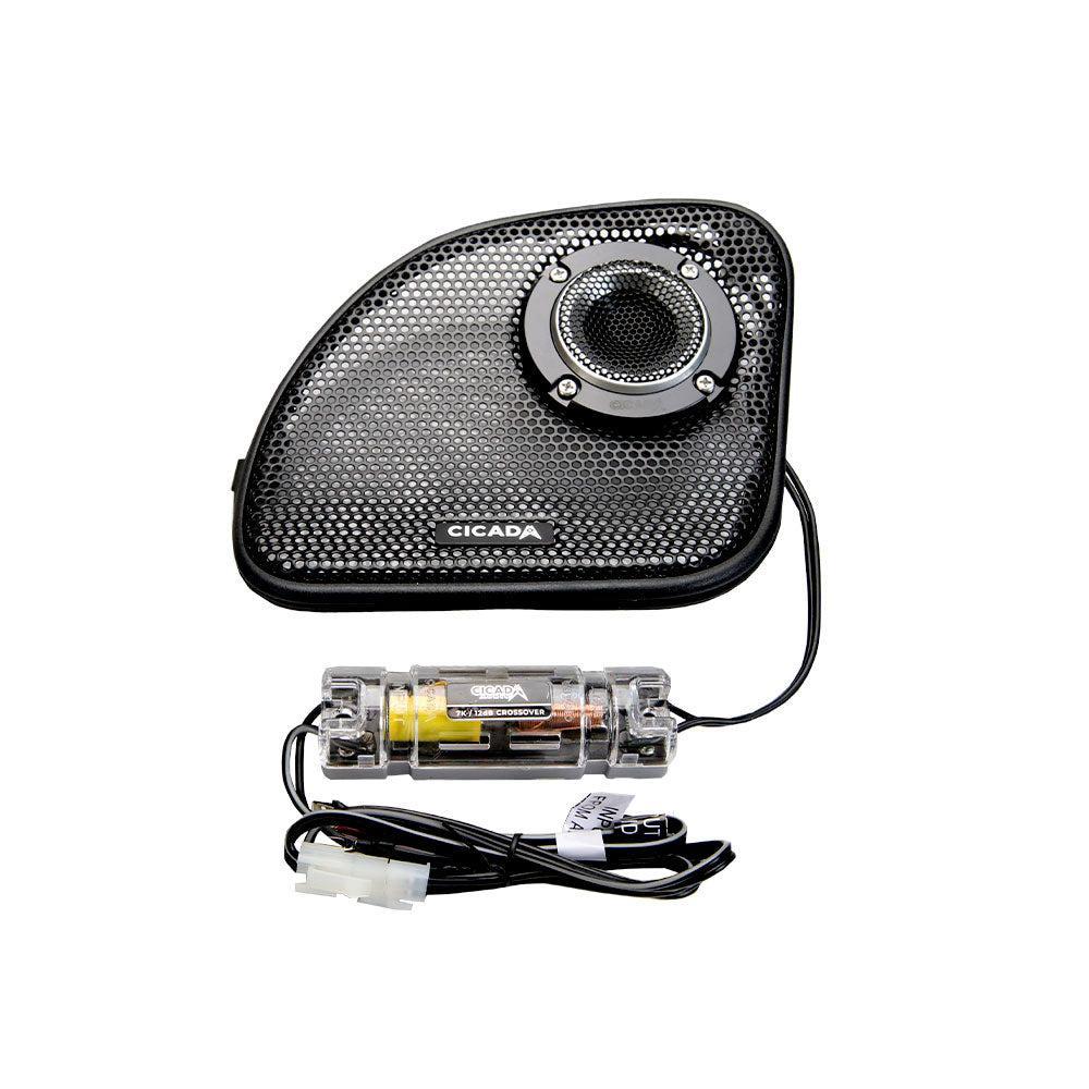 Cicada Audio CHDRGGTK — Road Glide Kidney Grille + 1" RR075T Tweeter Kit (4Ω, 2014–2023)