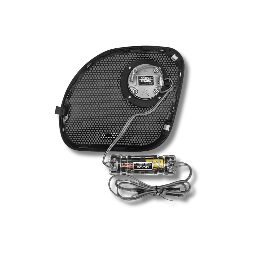 Cicada Audio CHDRGGTK — Road Glide Kidney Grille + 1" RR075T Tweeter Kit (4Ω, 2014–2023)