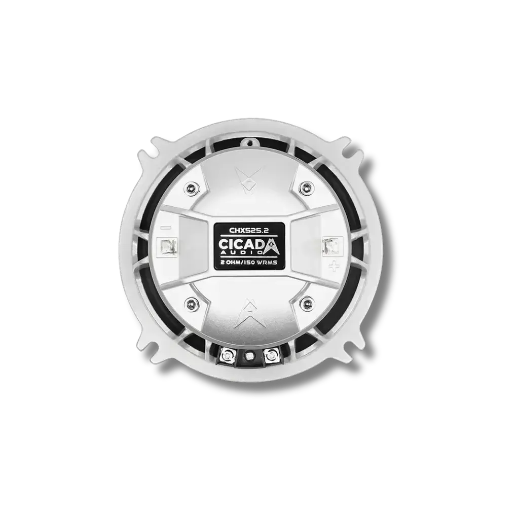 Cicada Audio CHX525.2 — 5.25" Pro Coaxial Horn Motorcycle Speakers (2Ω, Carbon Matrix Composite)