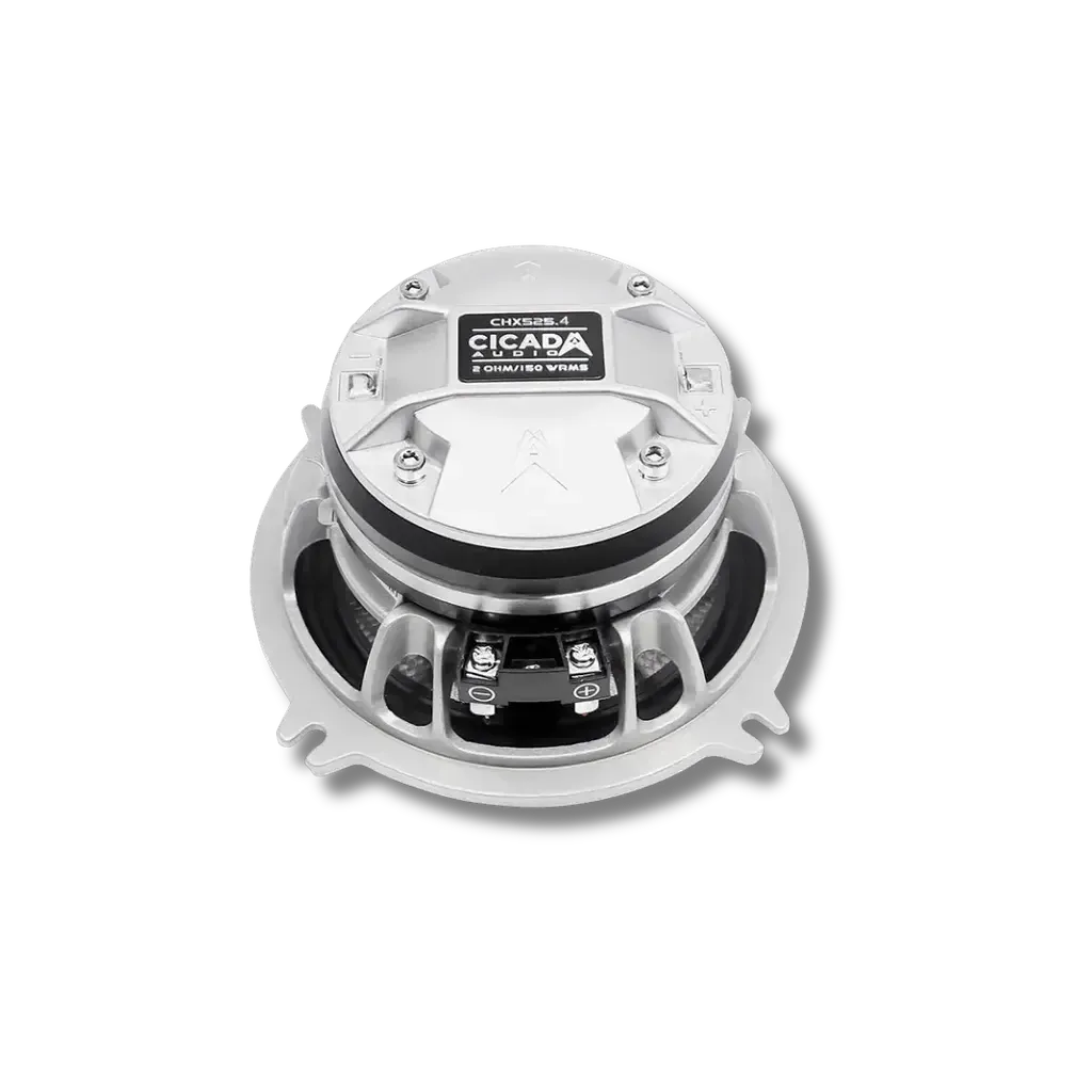 Cicada Audio CHX525.4 — 5.25" Pro Coaxial Horn Motorcycle Speakers (4Ω, Carbon Matrix Composite)