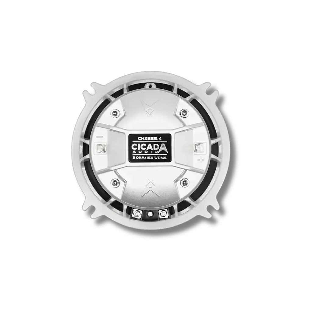 Cicada Audio CHX525.4 — 5.25" Pro Coaxial Horn Motorcycle Speakers (4Ω, Carbon Matrix Composite)