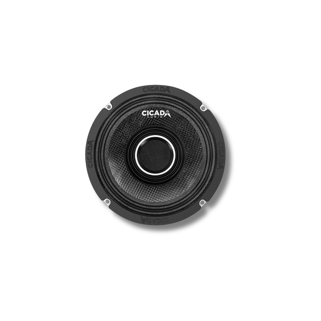 Cicada Audio CHX65.2 — 6.5" Pro Coaxial Horn Motorcycle Speakers (2Ω, Carbon Matrix Composite)