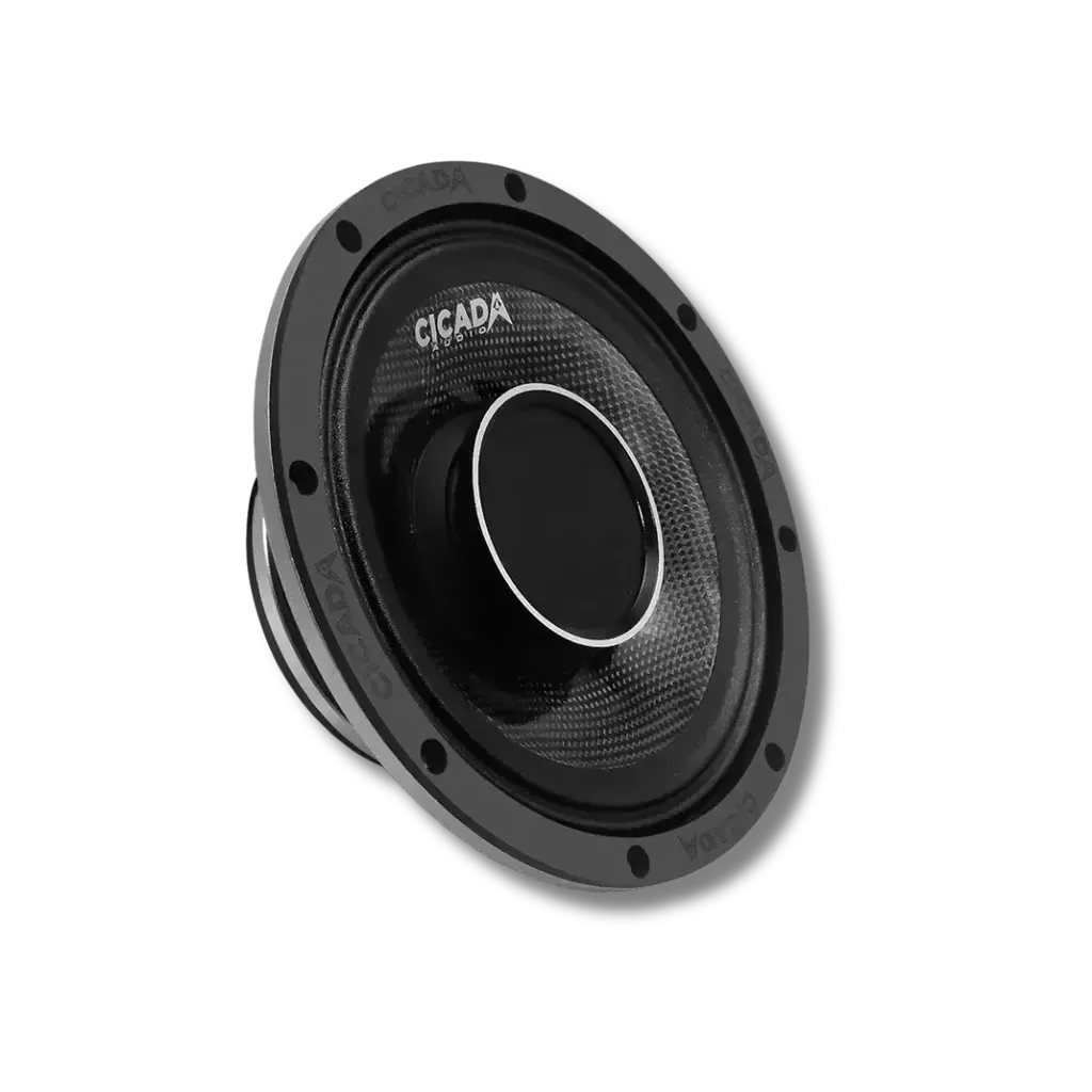 Cicada Audio CHX8.2 — 8.0" Pro Coaxial Horn Motorcycle Speakers (2Ω, Carbon Matrix Composite)