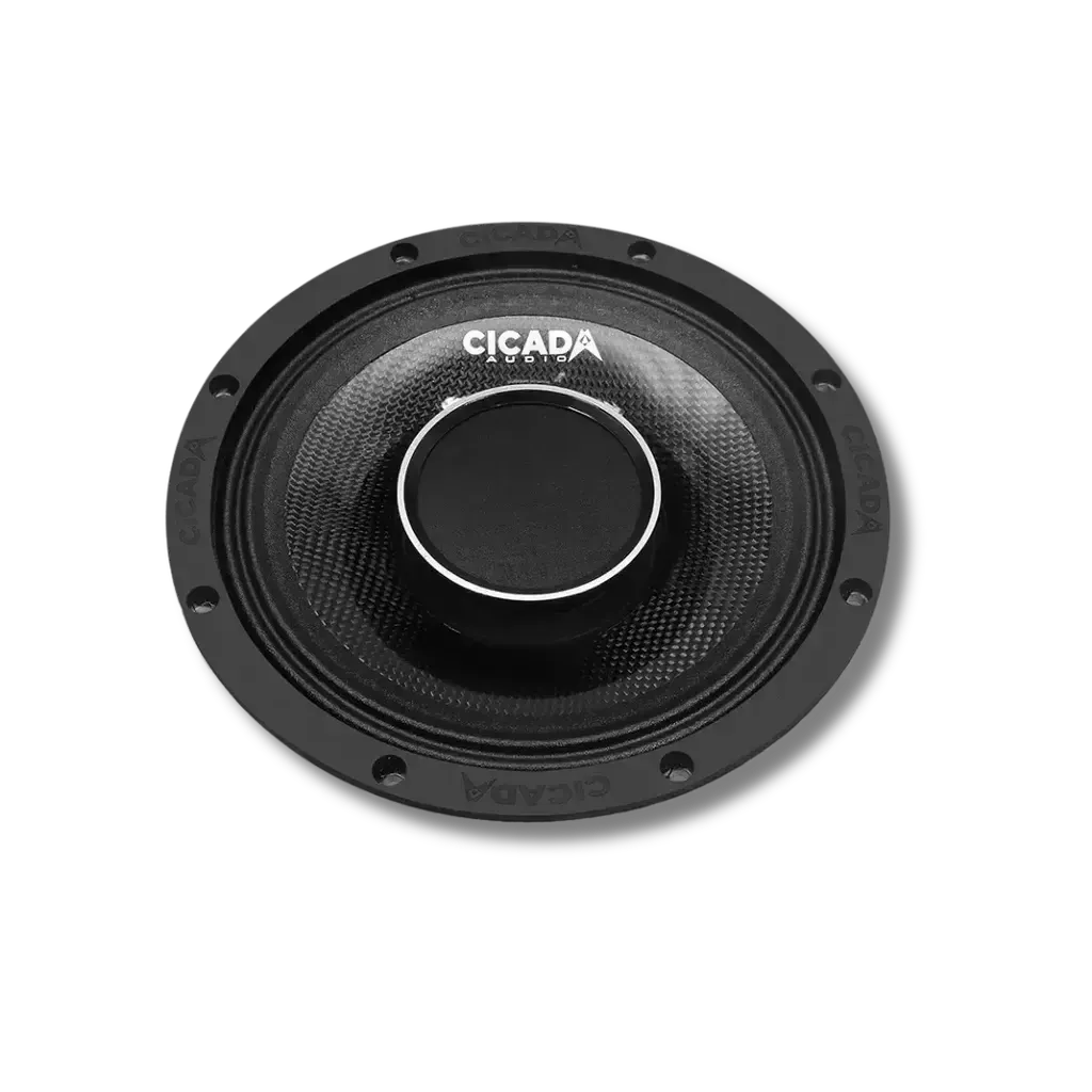Cicada Audio CHX8.4 — 8.0" Pro Coaxial Horn Motorcycle Speakers (4Ω, Carbon Matrix Composite)