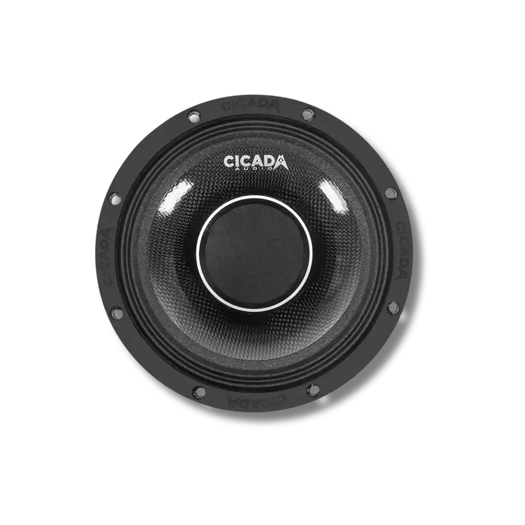 Cicada Audio CHX8.4 — 8.0" Pro Coaxial Horn Motorcycle Speakers (4Ω, Carbon Matrix Composite)