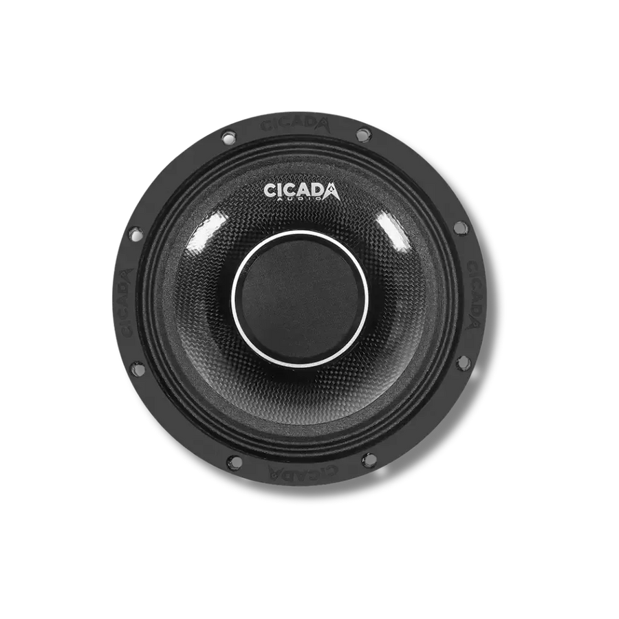 Cicada Audio CHX8.4 — 8.0" Pro Coaxial Horn Motorcycle Speakers (4Ω, Carbon Matrix Composite)
