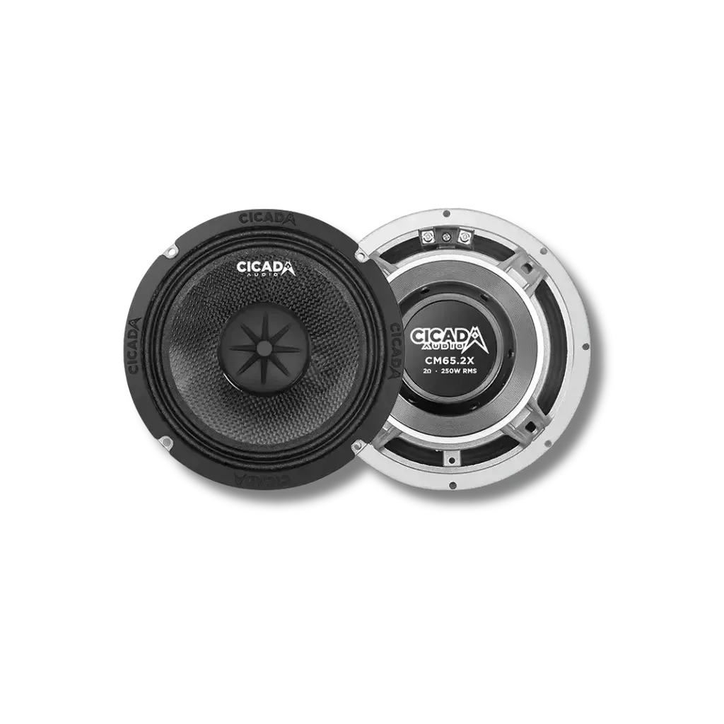 Cicada Audio CM65.2X — 6.5" Carbon Matrix Mid-Bass Motorcycle Speaker (2Ω) – 6.5-inch
