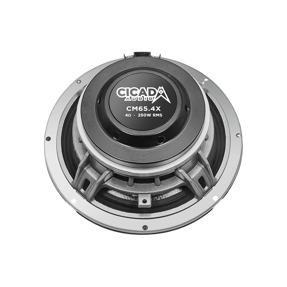 Cicada Audio CM65.4X – 6.5" Carbon Matrix Mid-Bass Motorcycle Speaker (4Ω)