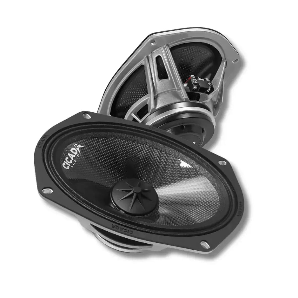 Cicada Audio CM69.2X — 6x9" Carbon Matrix Mid-Bass Motorcycle Speakers (2Ω)