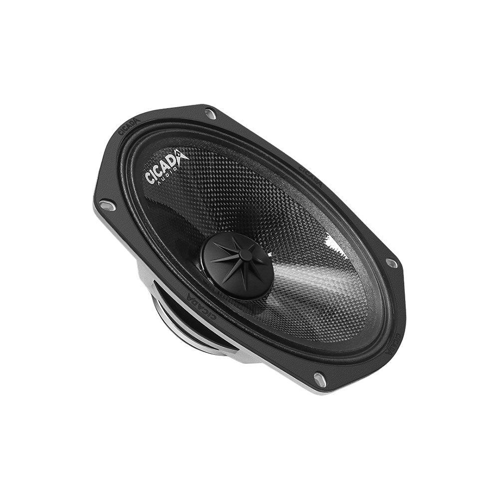 Cicada Audio CM69.4X — 6x9" Carbon Matrix Mid-Bass Motorcycle Speakers (4Ω)