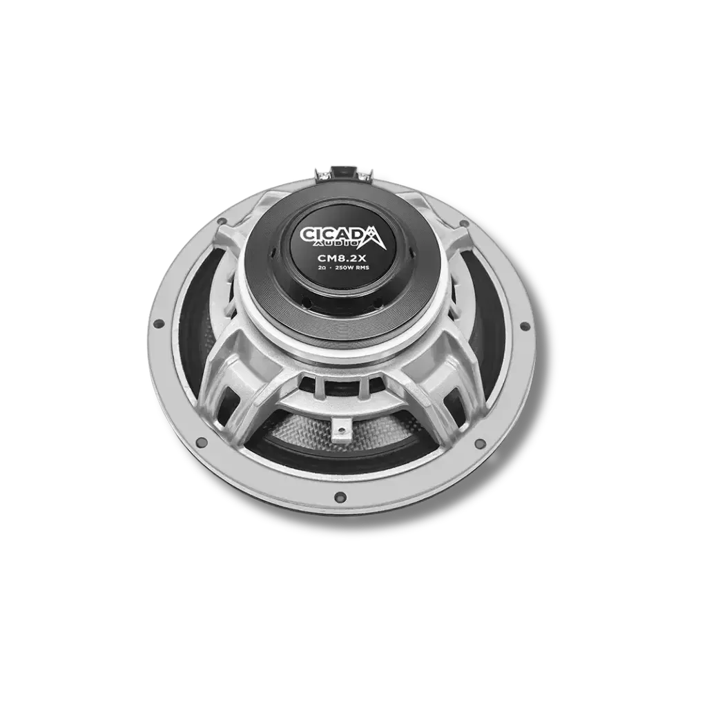 Cicada Audio CM8.2X — 8" Carbon Matrix Mid-Bass Motorcycle Speaker (2Ω) – 8-inch