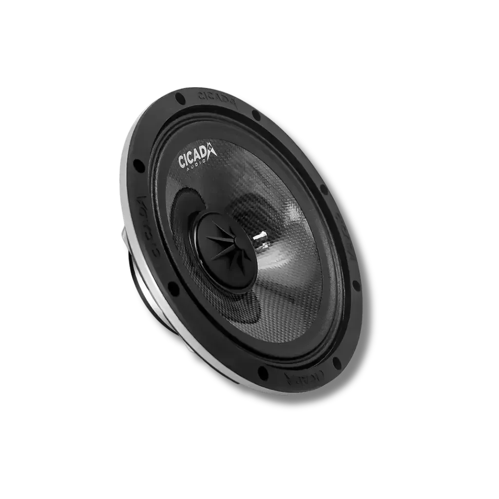 Cicada Audio CM8.2X — 8" Carbon Matrix Mid-Bass Motorcycle Speaker (2Ω) – 8-inch
