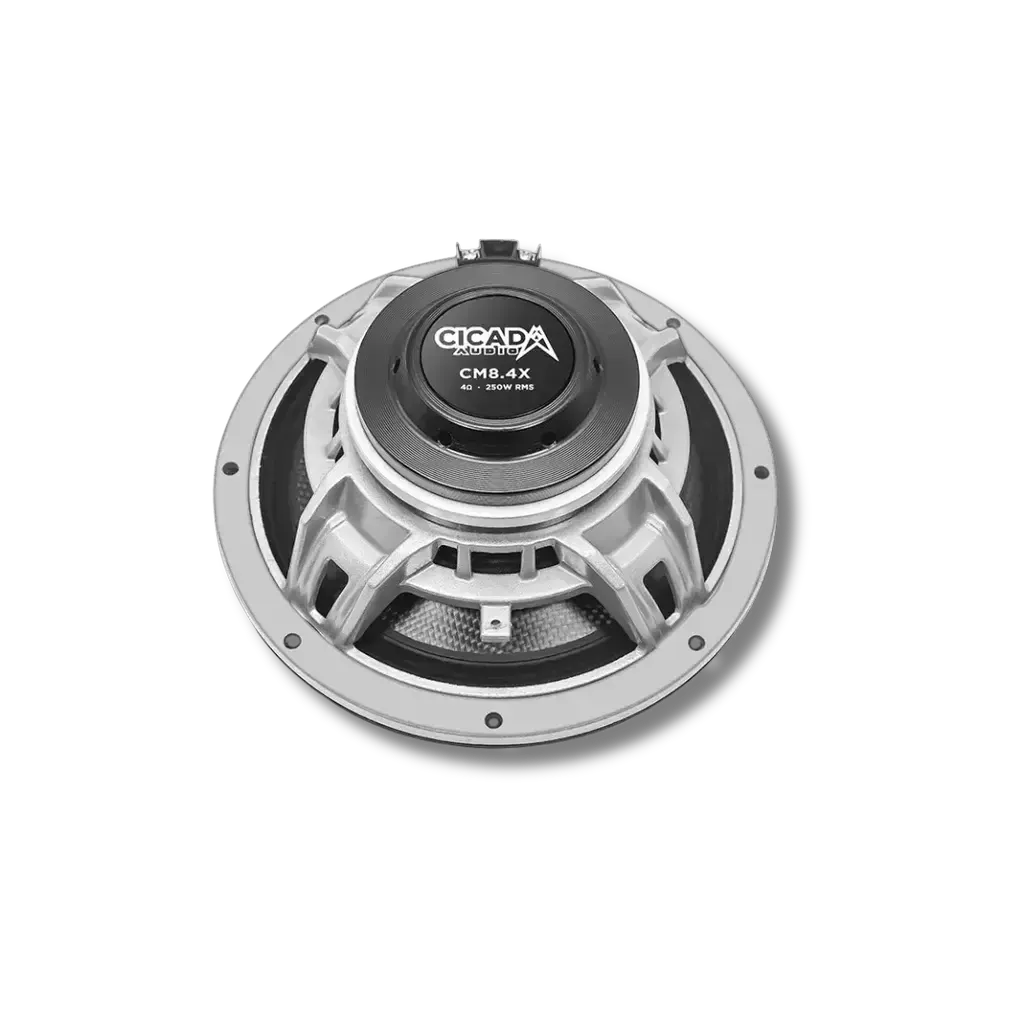 Cicada Audio CM8.4X — 8" Carbon Matrix Mid-Bass Motorcycle Speaker (4Ω) – 8-inch
