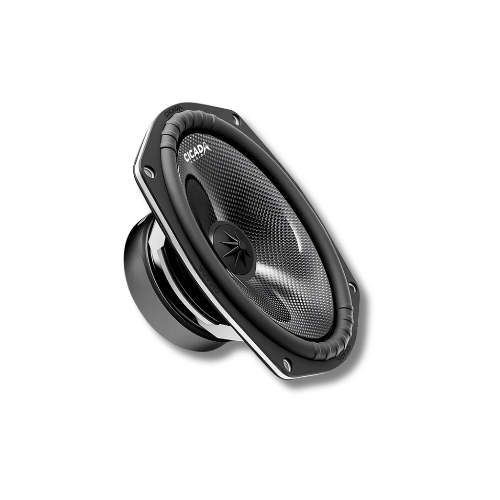 Cicada Audio CMB69.2 — 6×9″ Pro Mid-Bass Carbon Matrix Motorcycle Speakers (2Ω, Pair)