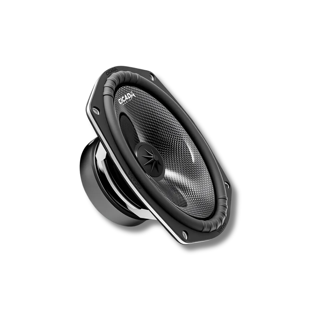 Cicada Audio CMB69.2 — 6×9″ Pro Mid-Bass Carbon Matrix Motorcycle Speakers (2Ω, Pair)
