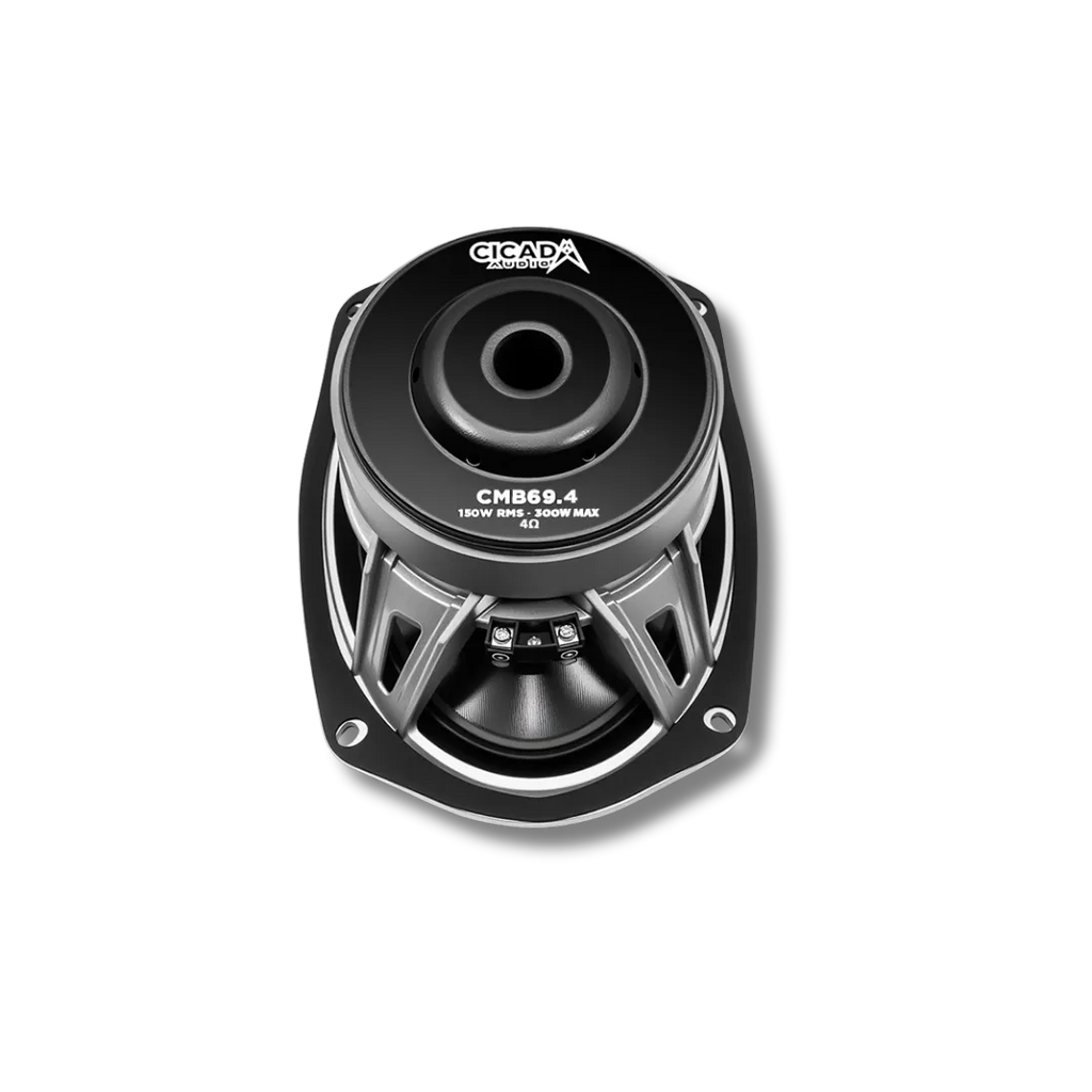 Cicada Audio CMB69.4 — 6×9″ Pro Mid-Bass Carbon Matrix Motorcycle Speakers (4Ω, Pair)