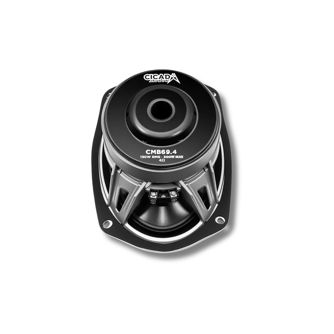 Cicada Audio CMB69.4 — 6×9″ Pro Mid-Bass Carbon Matrix Motorcycle Speakers (4Ω, Pair)