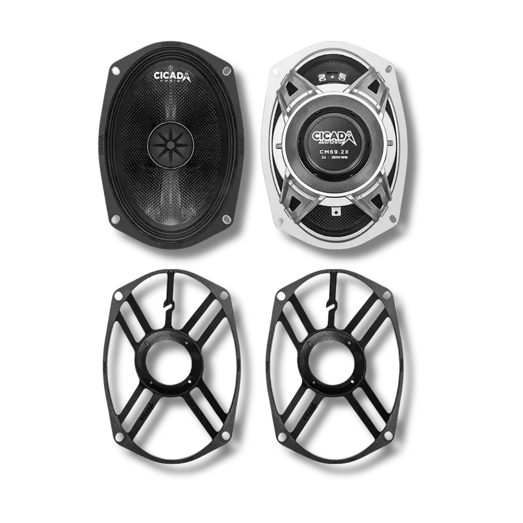 Cicada Audio CXK69.2 — 6×9" Mid-Bass Component Speaker Kit for 2014–2023 Harley Touring Saddlebag Builds (2Ω)