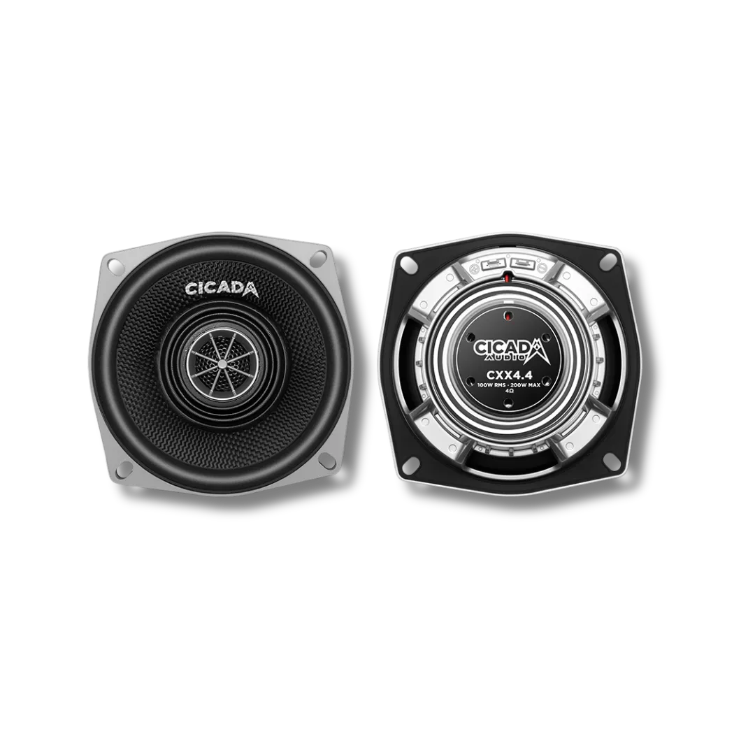 Cicada Audio CXX4.4 — 4" 4Ω Pro Coaxial Motorcycle Speakers (Pair)