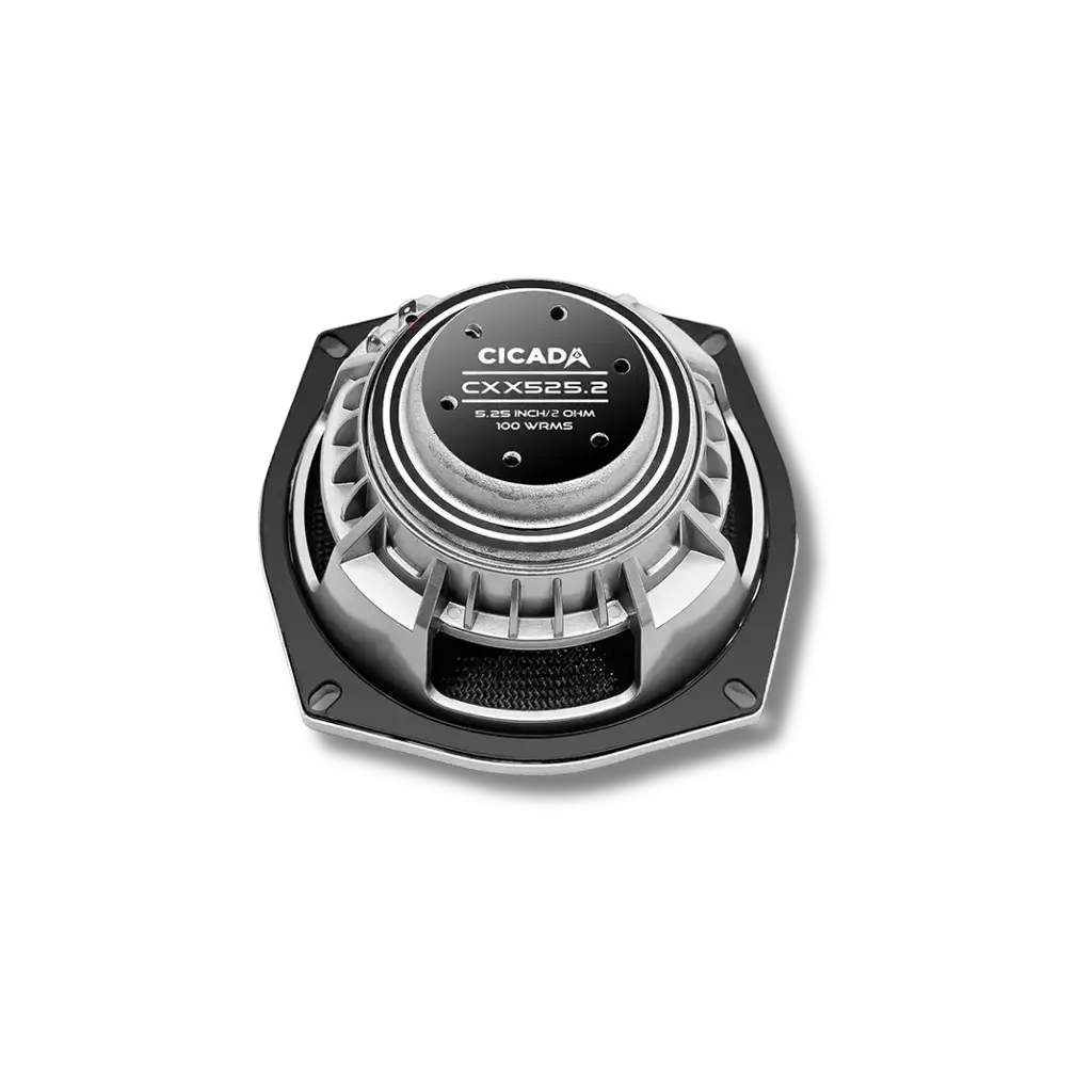 Cicada Audio CXX525.2 — 5.25" 2Ω Pro Coaxial Motorcycle Speakers (Pair)