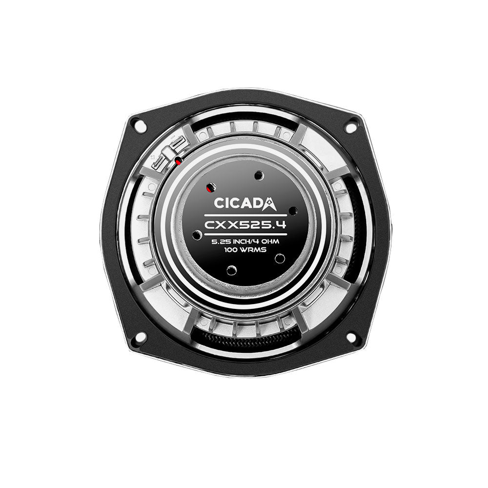 Cicada Audio CXX525.4 — 5.25" High-Performance Motorcycle Coaxial Speakers (4Ω)