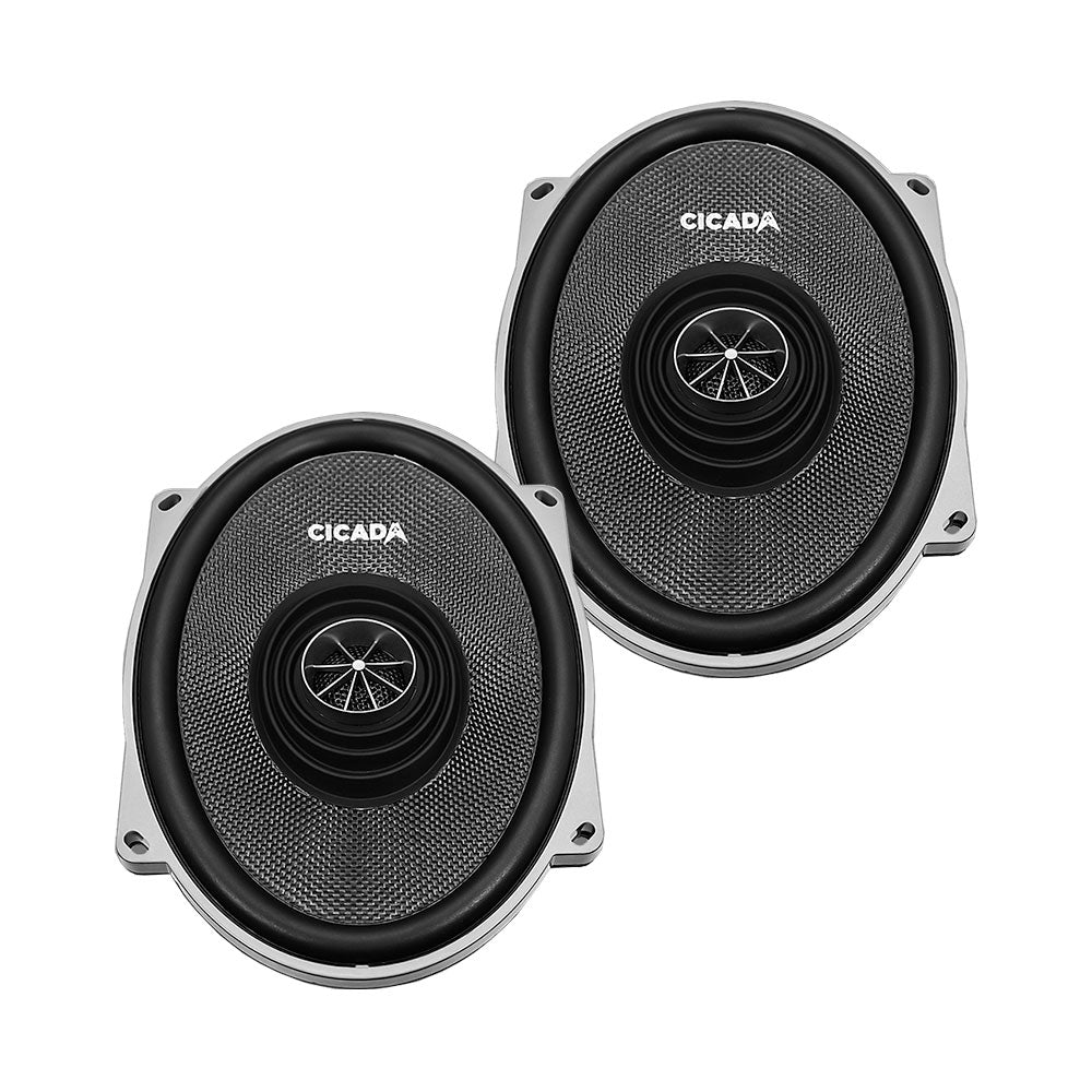 Cicada Audio CXX57.4 — 5×7" 4Ω Boom! II Bi-Amp Coaxial Harley Saddlebag Speakers (Pair)