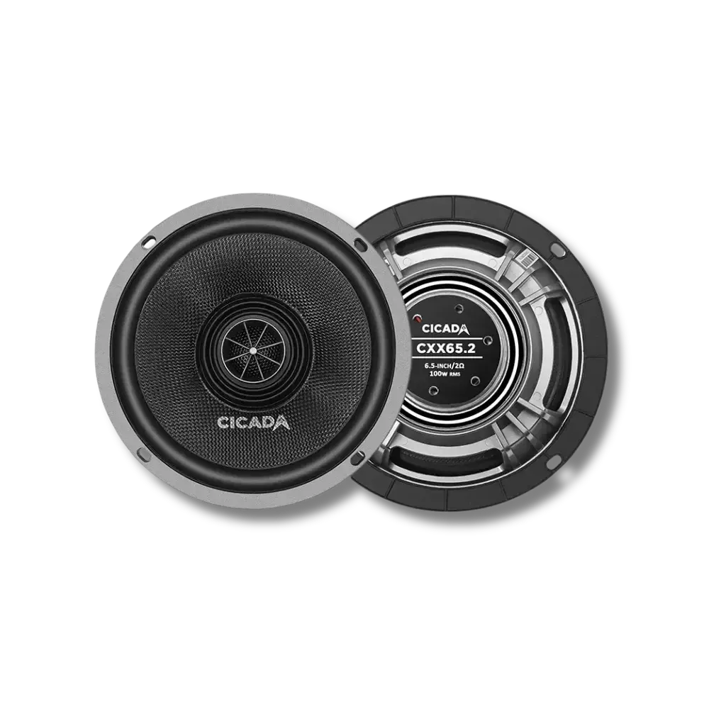 Cicada Audio CXX65.2 — 6.5" High-Performance Motorcycle Coaxial Speakers (2Ω)