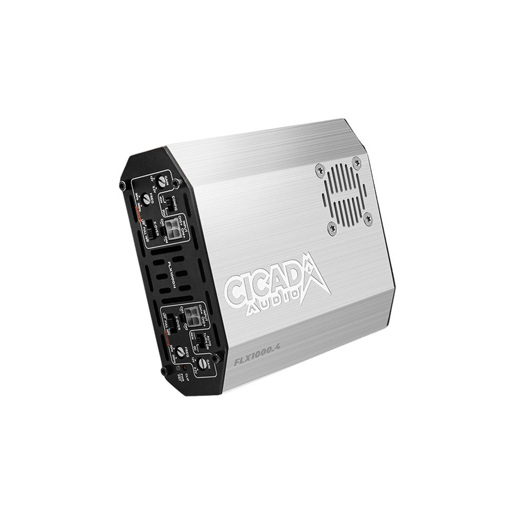 Cicada Audio FLX1000.4 — High-Power 4-Channel Class-D Motorcycle Amplifier (1,000W RMS / 254W x4 @ 2Ω)