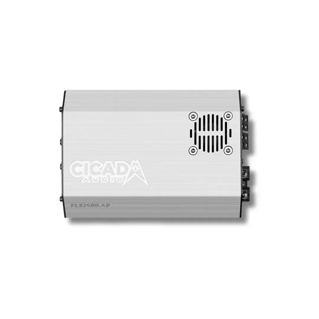Cicada Audio FLX1400.4P — 4-Channel DSP PRO Class-D Amplifier for Harley & Bagger Audio (1400W RMS)
