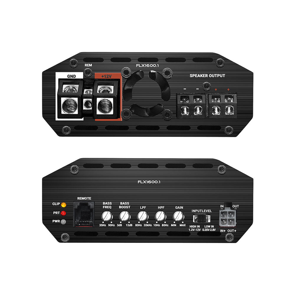 Cicada Audio FLX1600.1 — High-Power 1-Channel Class-D Motorcycle Subwoofer Amplifier (1,600W RMS @ 2Ω)