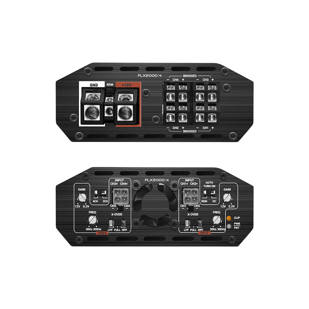 Cicada Audio FLX2000.4 — Ultra-High-Power 4-Channel Class-D Motorcycle Amplifier (2,000W RMS / 542W x4 @ 2Ω)