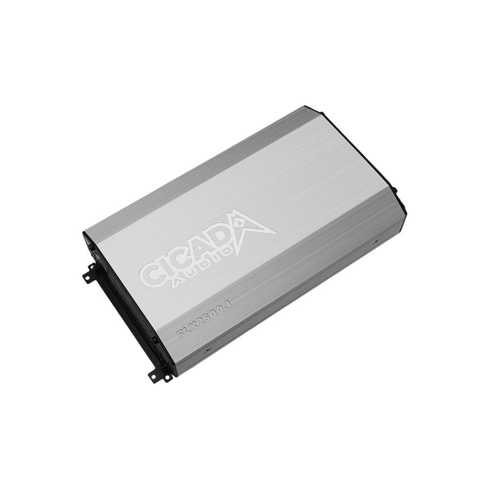 Cicada Audio FLX2500.1 — Ultra-High-Power 1-Channel Class-D Motorcycle Subwoofer Amplifier (2,500W RMS @ 2Ω)