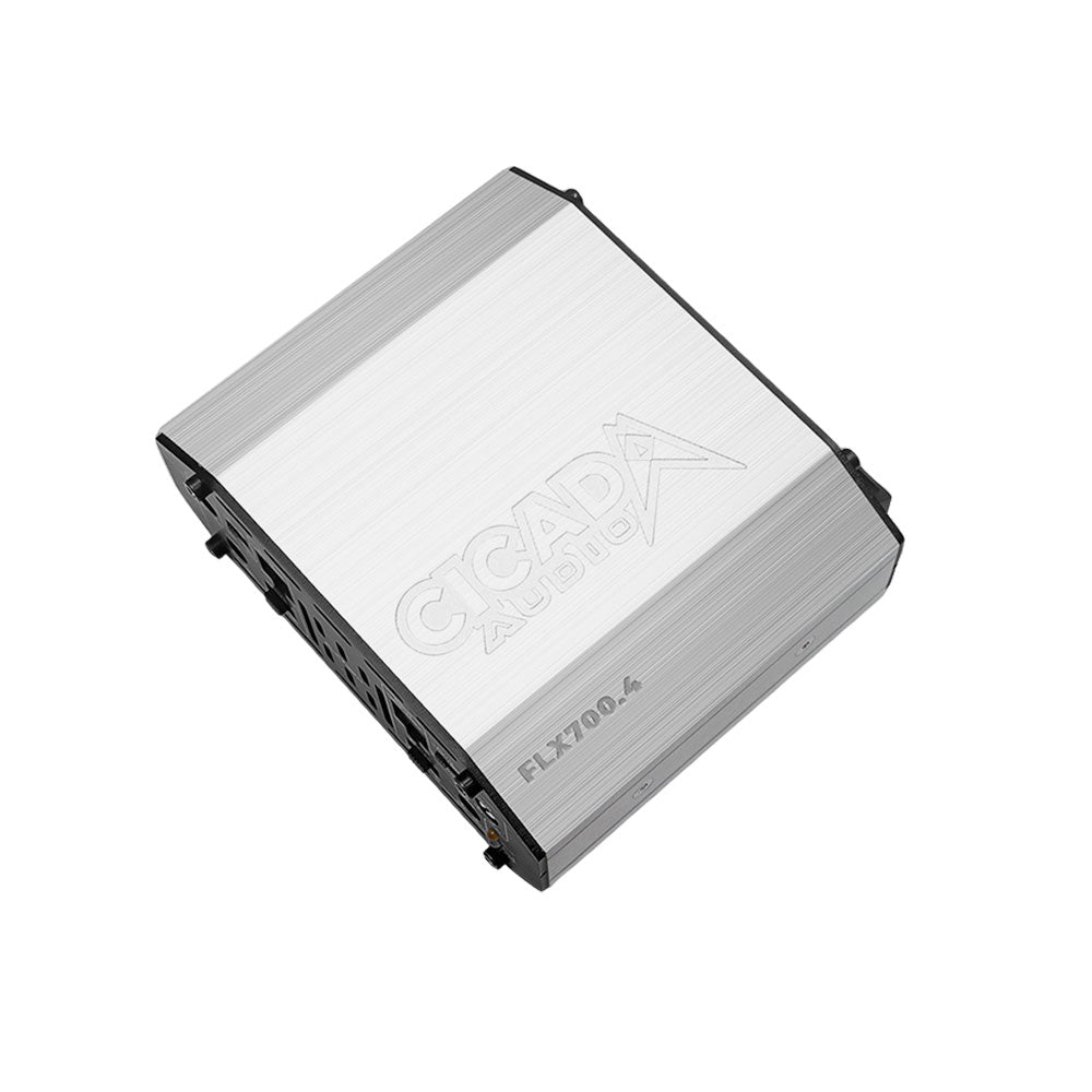 Cicada Audio FLX700.4 — 4-Channel Full-Range Class-D Motorcycle Amplifier (700W RMS / Weatherproof)