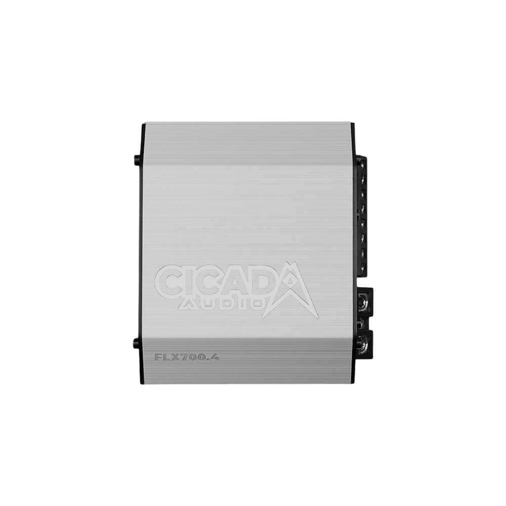 Cicada Audio FLX700.4 — Full-Range 4-Channel Class-D Motorcycle Amplifier (700W RMS / 175W x4 @ 2Ω)